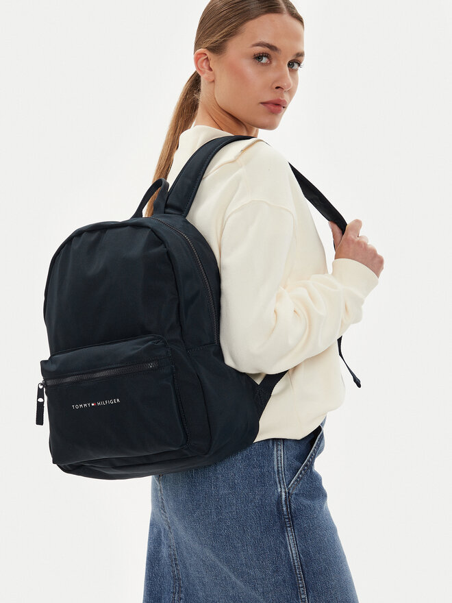Tommy Hilfiger Batoh Tommy Hilfiger Th Essential Backpack AU0AU01864 Tmavomodrá