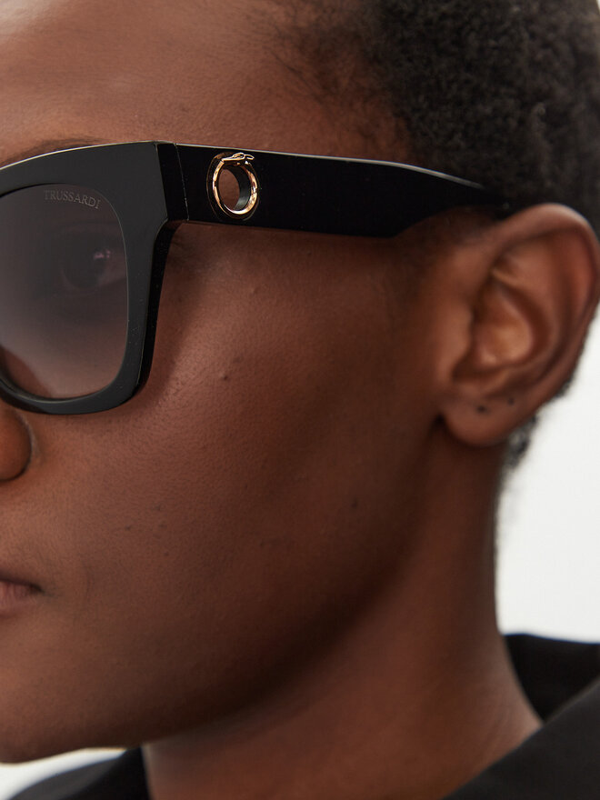 Trussardi Okulary przeciwsłoneczne Trussardi TSW9056 Czarny