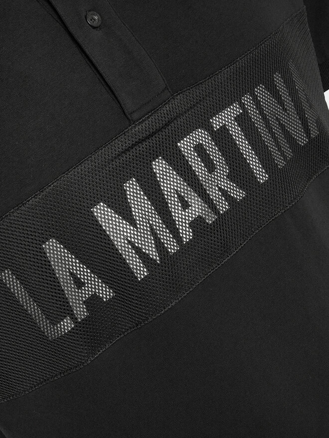 La Martina La Martina Poloshirt YMP310 JS324 Schwarz Regular Fit