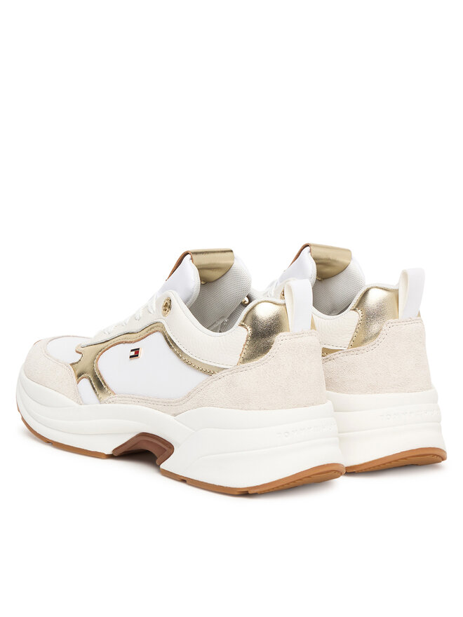 Tommy Hilfiger Sneakers Tommy Hilfiger Th Chunky Runner Metallic FW0FW09204 Écru