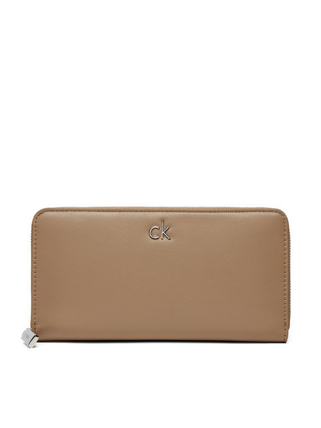 Calvin Klein Veľká dámska peňaženka Calvin Klein Ck Daily Large Zip Around_Pbl K60K612850 Hnedá