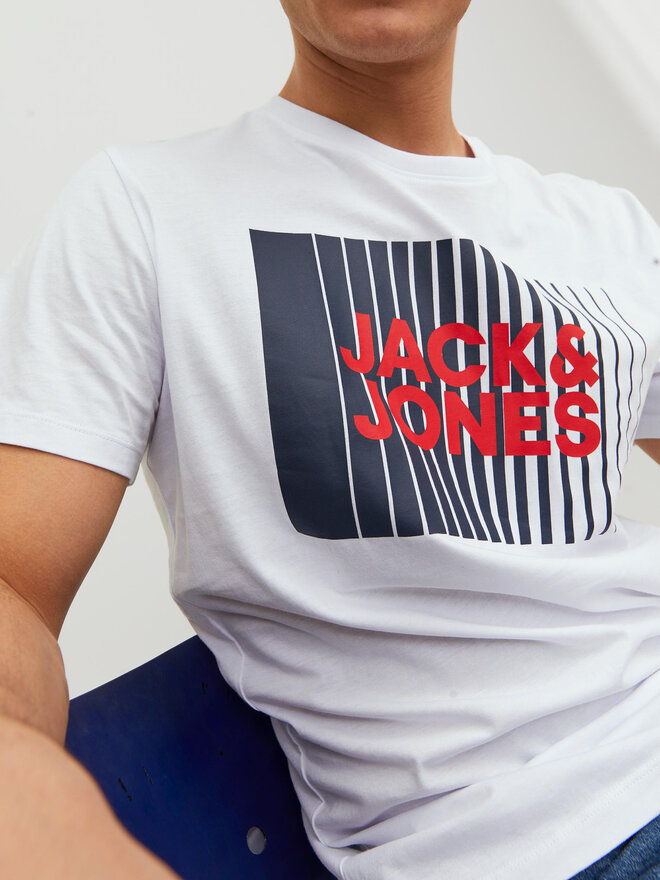 Jack&Jones Jack&Jones Marškinėliai Corp 12233999 Balta Standard Fit