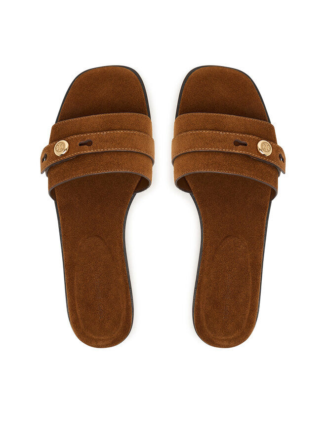 Tory Burch Шльопанці Tory Burch Romy 183306 Коричневий