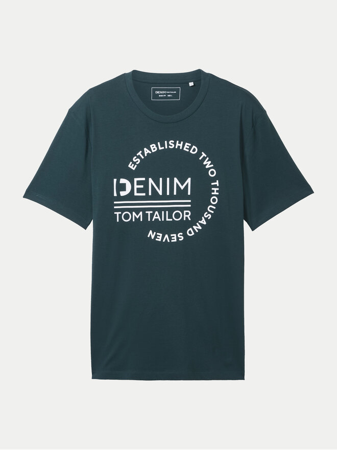 Tom Tailor Denim Tom Tailor Denim Camiseta 1043491 Verde Regular Fit