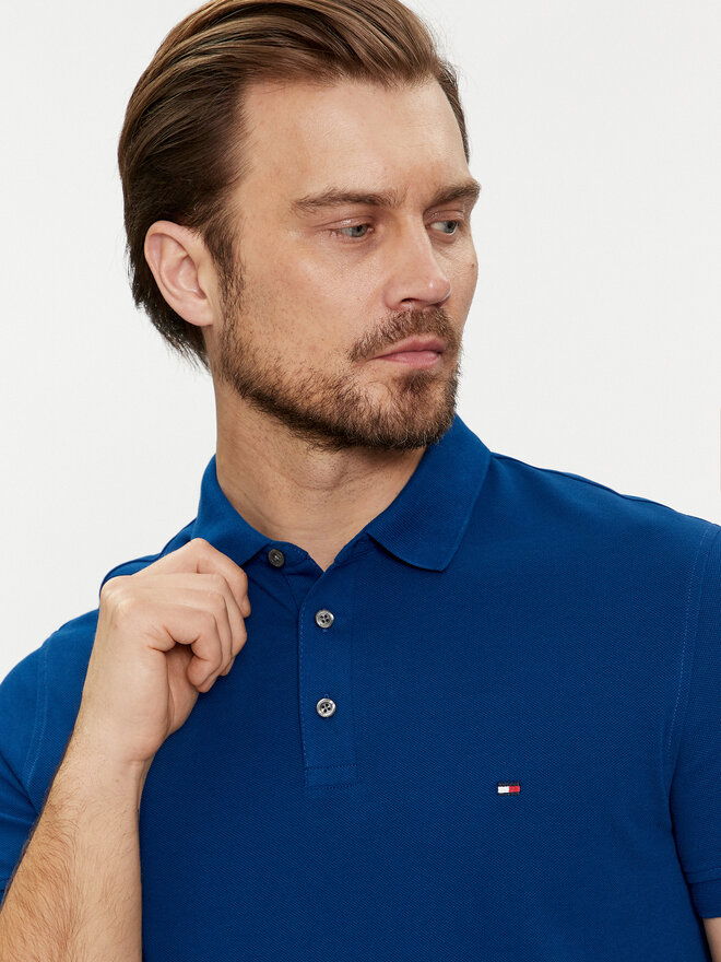 Tommy Hilfiger Tommy Hilfiger Pólóing 1985 MW0MW17771 Kék Slim Fit