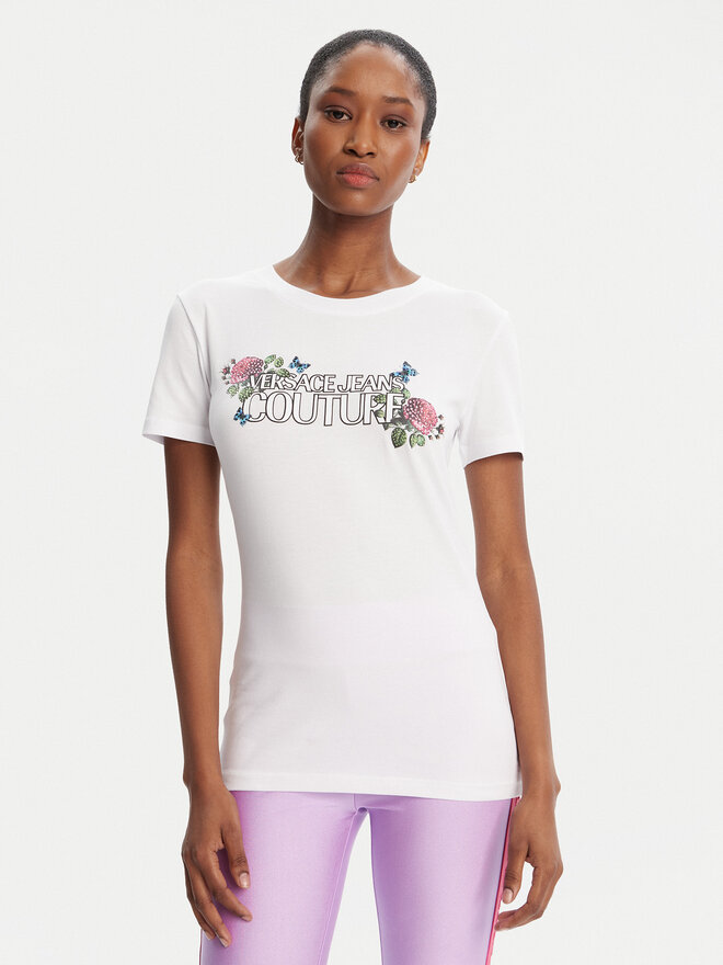 Versace Jeans Couture Versace Jeans Couture Camiseta 79HAHB00 CJB01 Blanco Regular Fit
