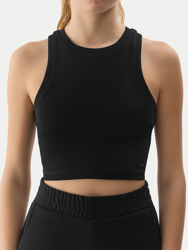 4F 4F Marškinėliai 4FWSS24TSLEF066 Juoda Slim Fit