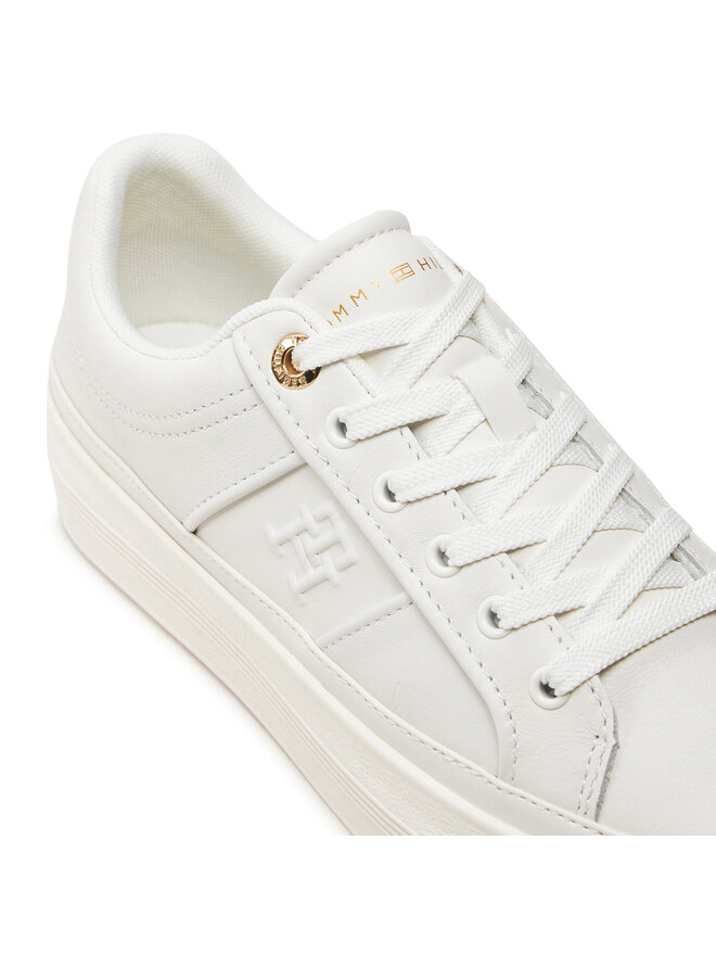 Tommy Hilfiger Sneakers Tommy Hilfiger Essential Vulc Sneaker Monogram FW0FW07945 Écru