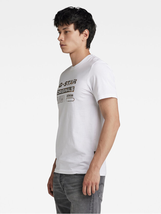 G-Star Raw G-Star Raw Camiseta Distressed D24420-336 Blanco Slim Fit