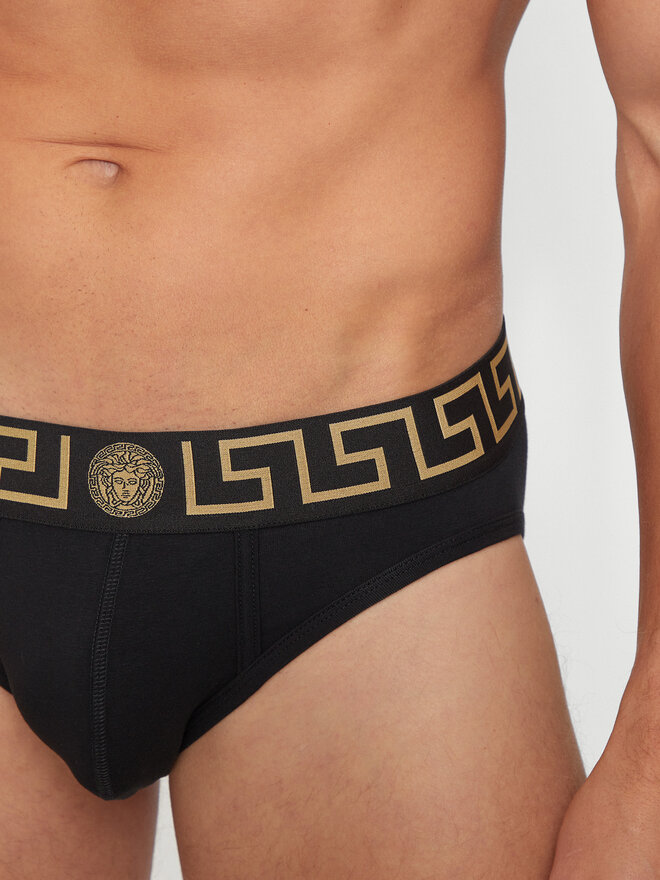 Versace Versace Набір з 3 пар сліпів AU10327 1A10011 Чорний