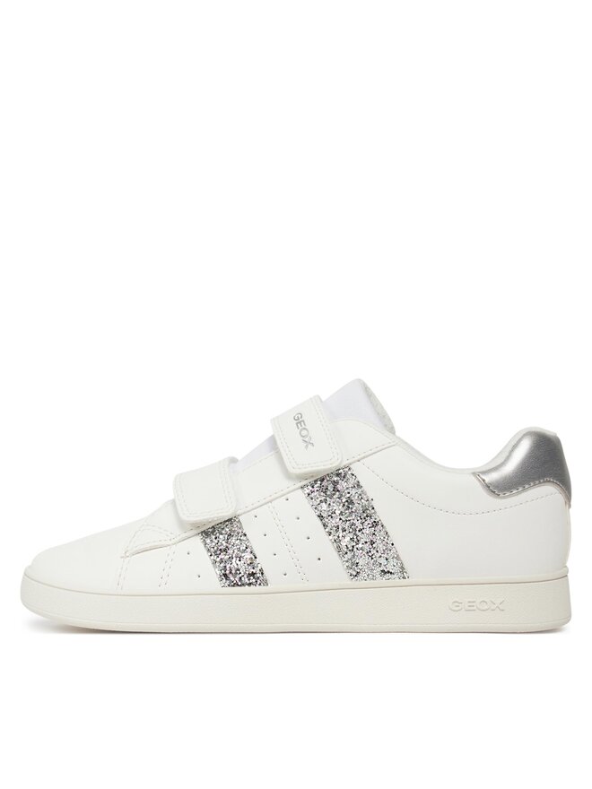 Geox Snīkeri Geox J Eclyper Girl J45LRA 000BC C0007 D Balts
