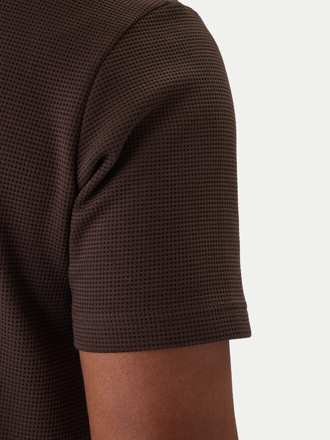 adidas adidas Футболка Trefoil Essentials Waffle KE1136 Коричневий Regular Fit