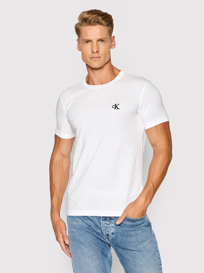 Calvin Klein Jeans Calvin Klein Jeans T-shirt Tee Shirt Essential J30J314544 Bijela Slim Fit