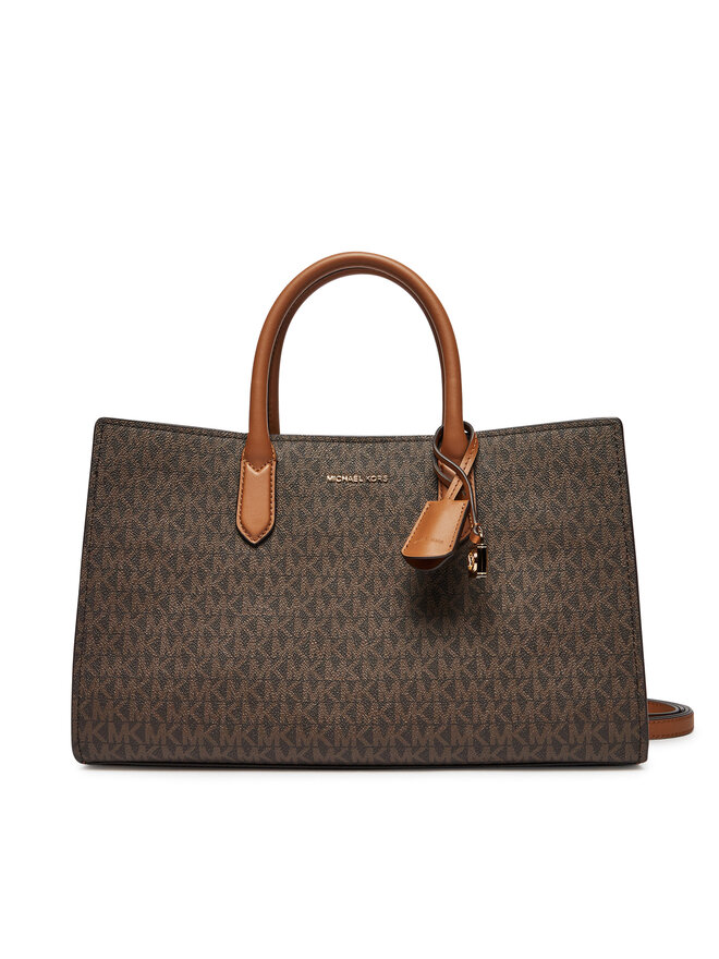 MICHAEL Michael Kors Borsetta MICHAEL Michael Kors Scarlett Medium Signature Logo Satchel 30F4GETS2B Marrone