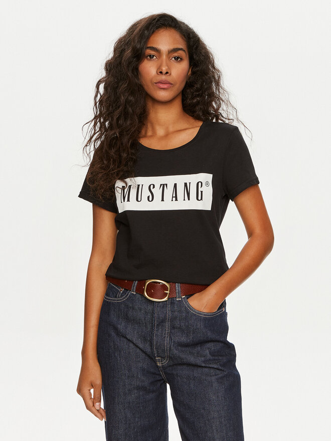 Mustang Mustang T-Shirt Alma 1013932 Μαύρο Regular Fit