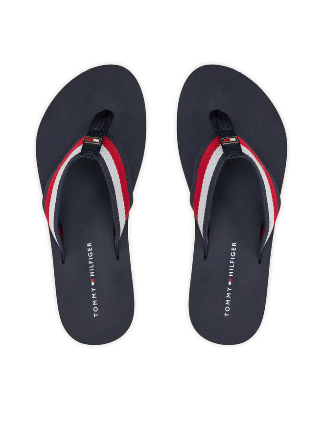 Tommy Hilfiger Zehentrenner Tommy Hilfiger Corporate Beach Sandal FW0FW07986 Bunt