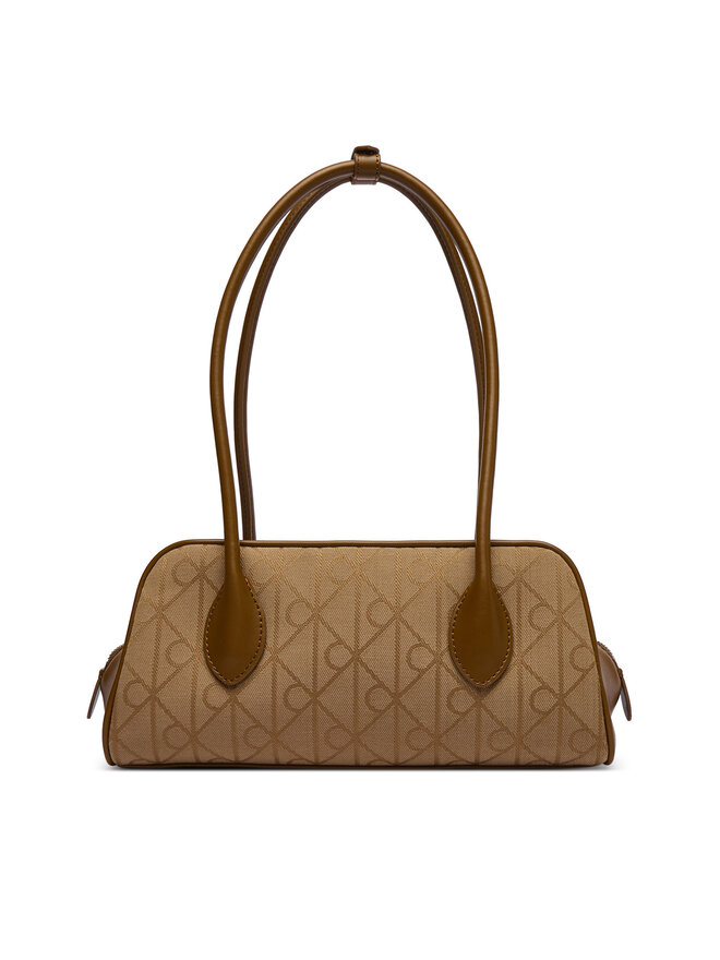 Calvin Klein Handtasche Calvin Klein Emblem Trio Jacquard LV04F3744G Braun