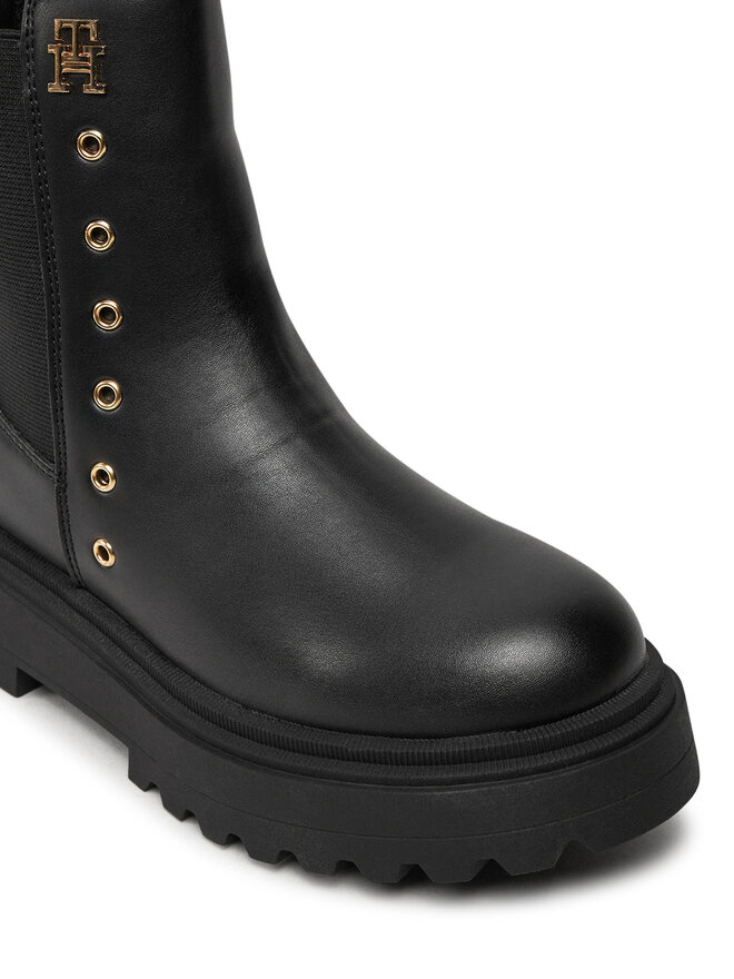 Tommy Hilfiger Stiefeletten Tommy Hilfiger Chelsea T3A5-33578-1351 S Schwarz