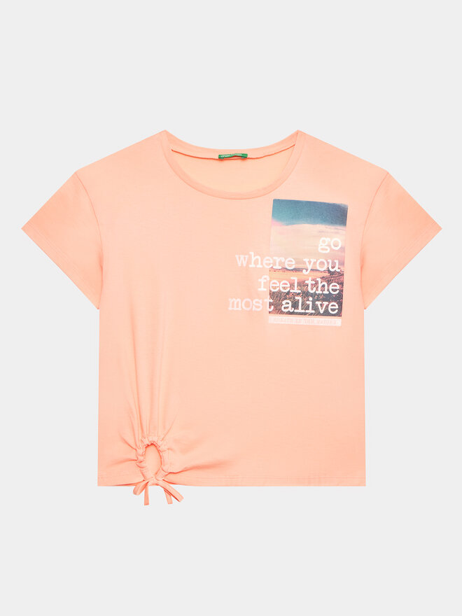 United Colors Of Benetton United Colors Of Benetton Marškinėliai 3096C10B4 Rožinė Regular Fit