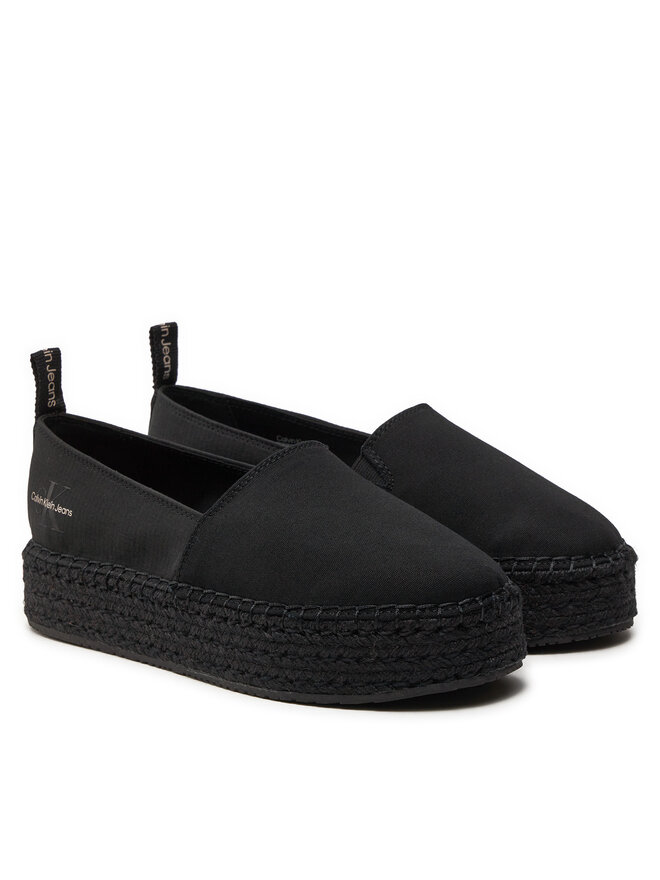 Calvin Klein Jeans Espadrilles Calvin Klein Jeans Platform Espadrille Mix Ml Mtl YW0YW01622 Schwarz