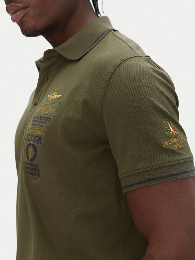 Aeronautica Militare Aeronautica Militare Poloshirt 251PO1853P191 Khakifarben Regular Fit
