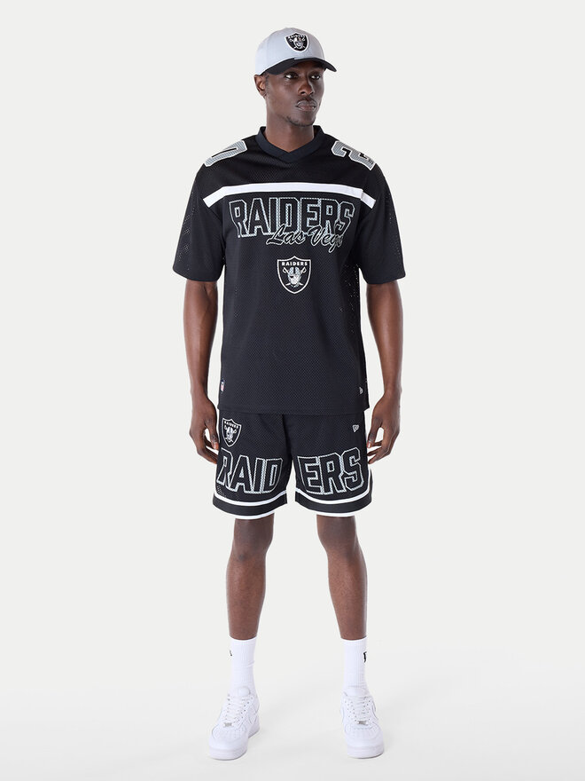 New Era New Era T-Shirt NFL Las Vegas Raiders Mesh Graphic Jersey 60596386 Μαύρο Regular Fit