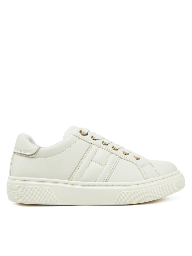 Tommy Hilfiger Sneakersy Tommy Hilfiger Low Cut Lace-Up Sneaker T3A9-33745-1439 S Biały