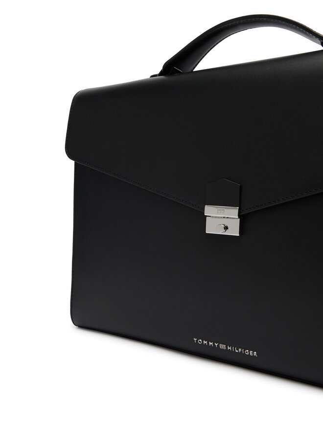Tommy Hilfiger Aktenmappe Tommy Hilfiger Th Business Leather Computer Bag AM0AM14163 Schwarz