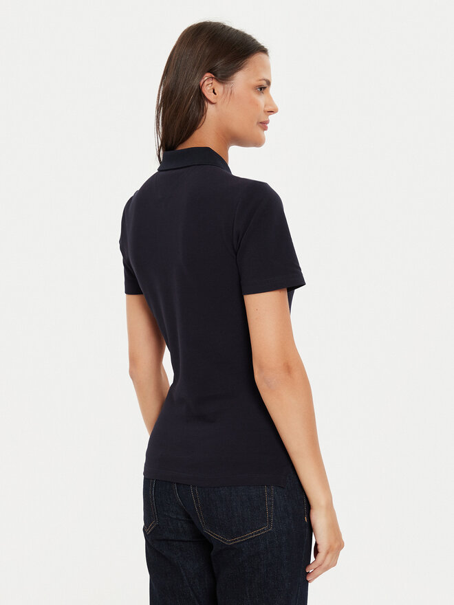 Tommy Hilfiger Tommy Hilfiger Pólóing Script WW0WW43624 Sötétkék Slim Fit