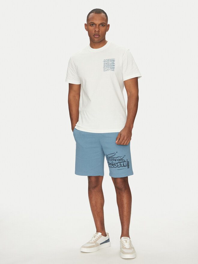 Lacoste Lacoste Marškinėliai TH0288 Écru Classic Fit