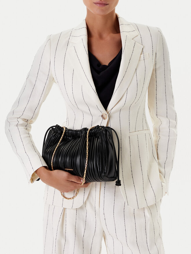 Calvin Klein Soma Calvin Klein Drawstring Plisse Crossbody LV04F3076G Melns