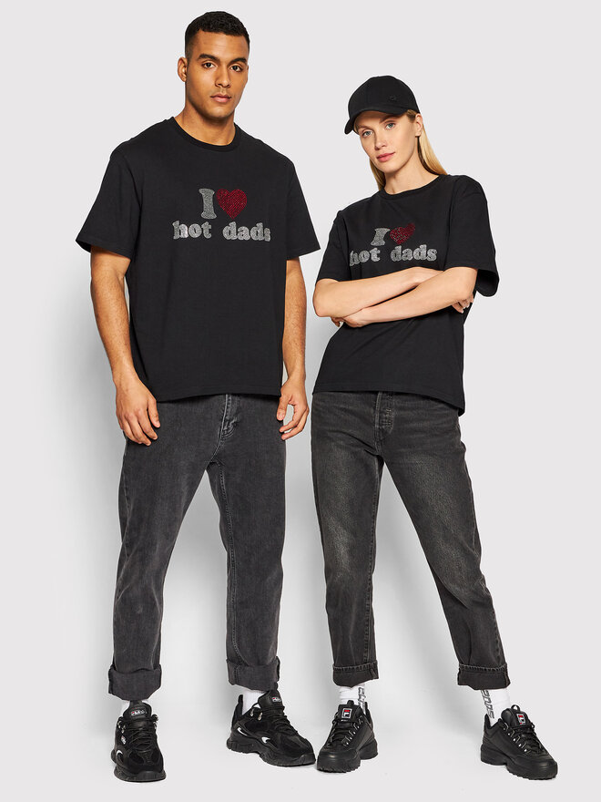 2005 2005 T-Shirt Unisex Hot Dads Μαύρο Regular Fit