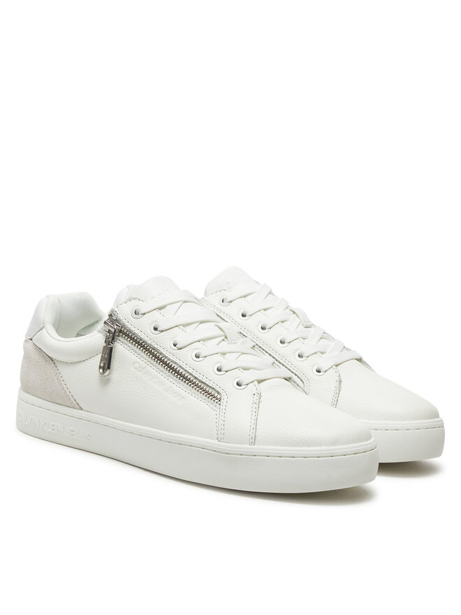Calvin Klein Jeans Sneakersy Calvin Klein Jeans Classic Cupsole Zip Low In YM0YM01254 Biały