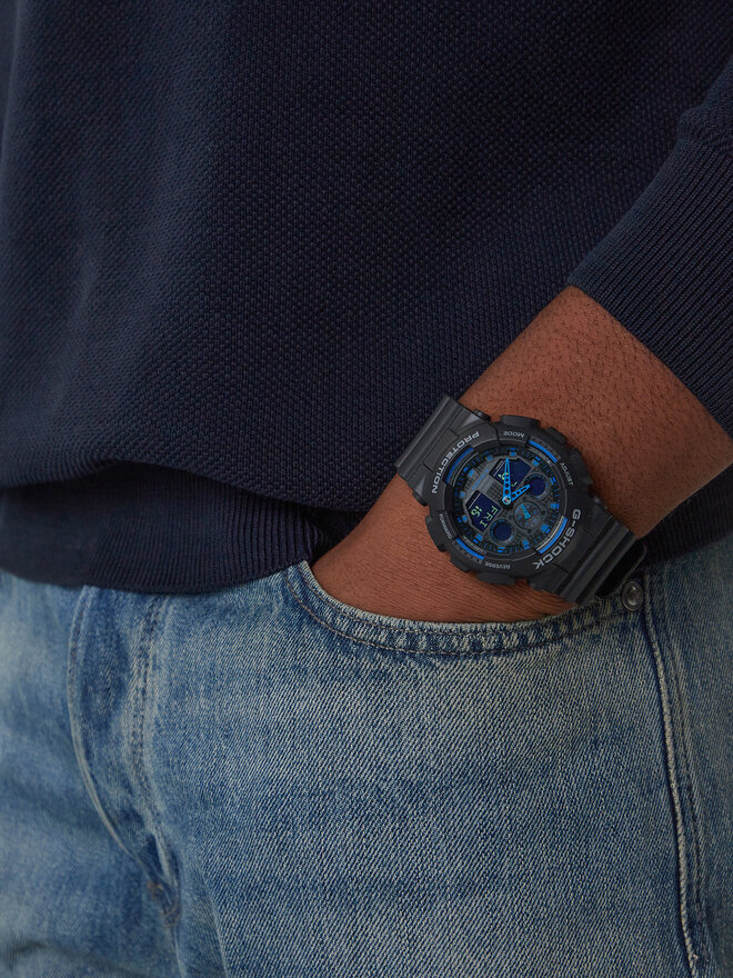 G-Shock Hodinky G-Shock GA-100-1A2ER Čierna