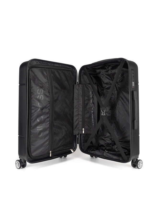 GINO ROSSI Srednji kovček Gino Rossi GIN-WAL-002-CCC-M Črna