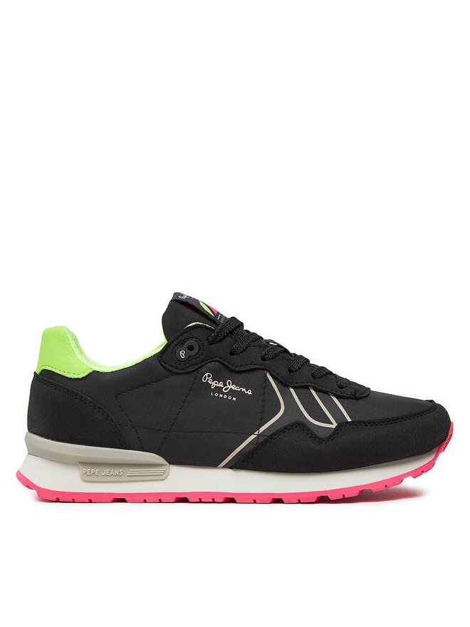 Pepe Jeans Sneakersy Pepe Jeans Brit Neon W PLS40011 Černá