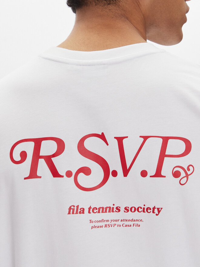 Fila Fila T-Shirt Lengeweg FAM0907 Λευκό Regular Fit