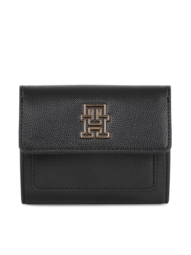 Tommy Hilfiger Geldbörse Tommy Hilfiger Th Timeless Med Flap W Bill AW0AW15258 Schwarz