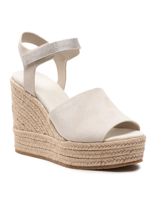 Calvin Klein Jeans Alpargatas Calvin Klein Jeans Wedge Sandal Ankle Clip Su YW0YW00571 Beis