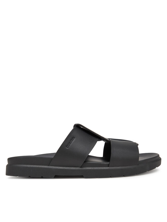 Calvin Klein Iešļūcenes Calvin Klein Lug Sandal Double T Lth HM0HM01734 Melns
