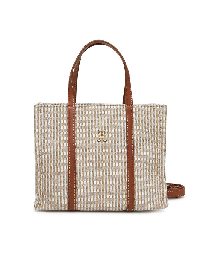 Tommy Hilfiger Torebka Tommy Hilfiger Th Premium Beach Le Mini Tote AW0AW17208 Beżowy