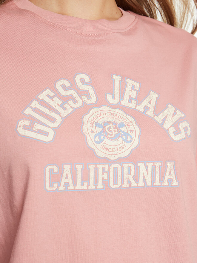 Guess Jeans Guess Jeans T-Shirt W5RI43 K8HM0 Rosa Regular Fit