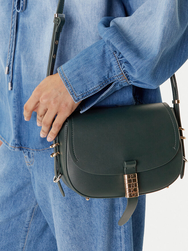 PINKO Τσάντα PINKO Saddle Mini PE PLTT 103831 A270 Πράσινο