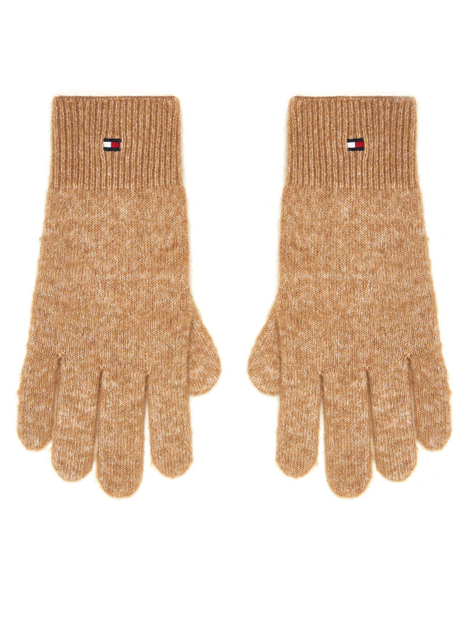 Tommy Hilfiger Damenhandschuhe Tommy Hilfiger Flag Fluffy AW0AW17797 Beige