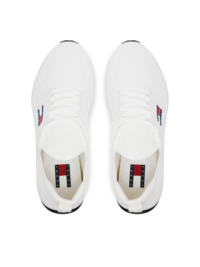 Tommy Jeans Sneakersy Tommy Jeans Runner Kntitted EM0EM01555 Biały