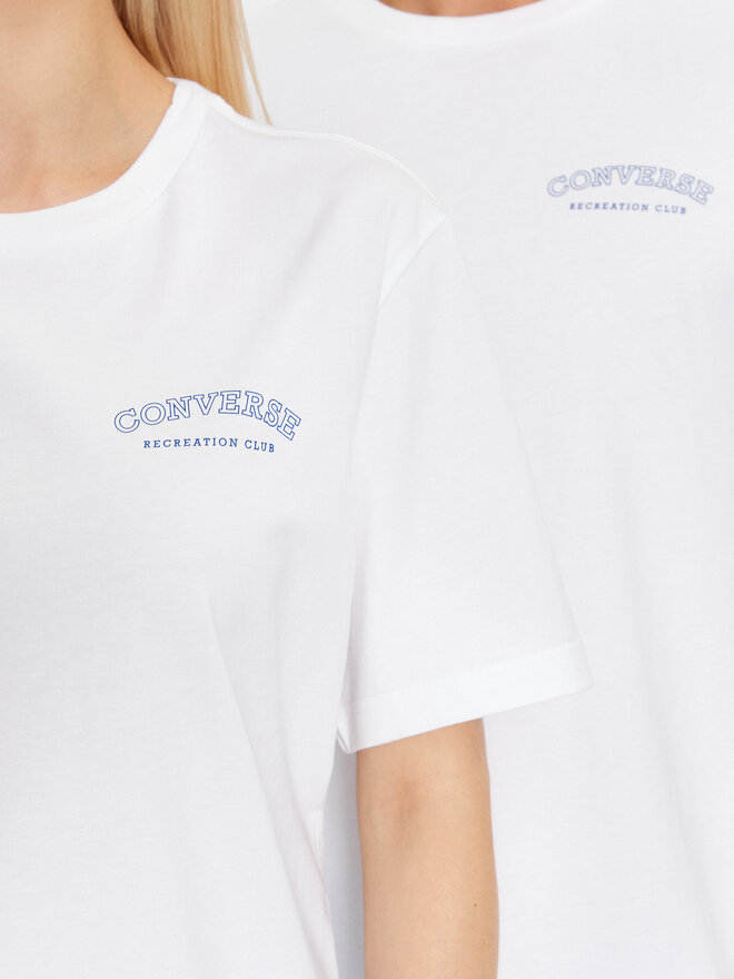 Converse Converse Marškinėliai Gf Retro Chuck Graphic Tee 2 10025913-A01 Balta Regular Fit