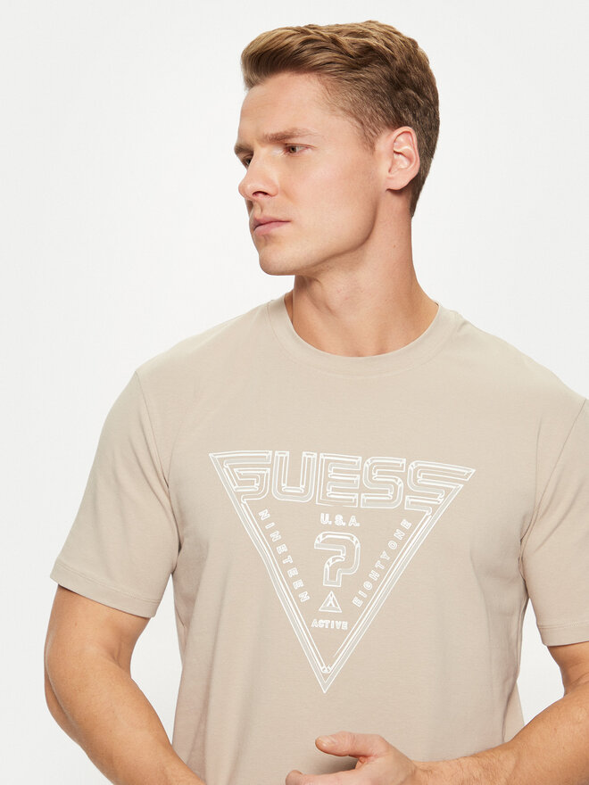 Guess Guess Marškinėliai Z5RI12 J1314 Smėlio Regular Fit