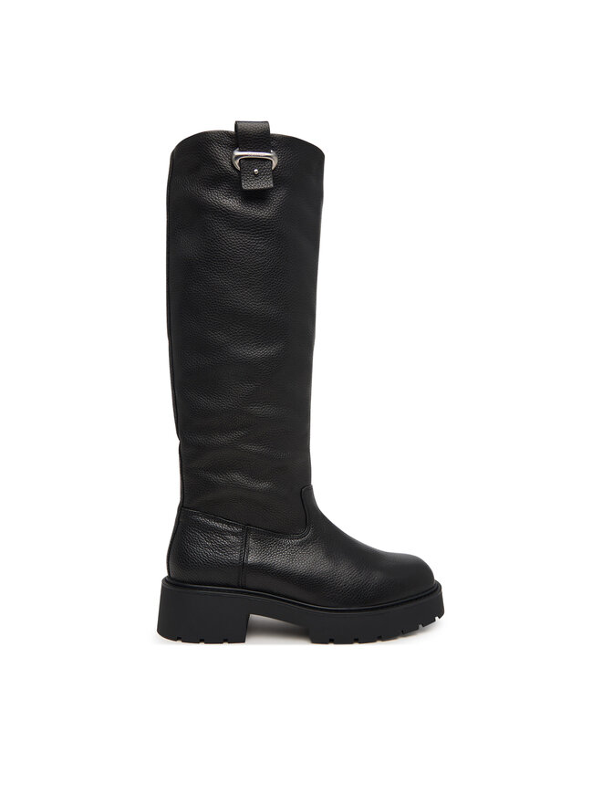 Calvin Klein Stiefel Calvin Klein Chunky High Boot Lth Hdw HW0HW03201 Schwarz