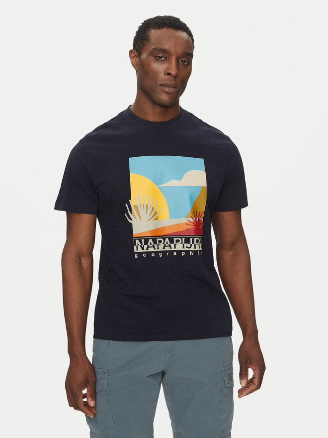 Napapijri Napapijri T-shirt S-Arbia NP0A4IE3 Tamnoplava Regular Fit