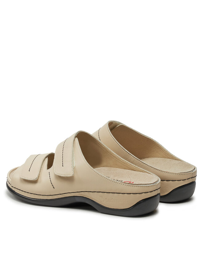 Berkemann Daria Ladies Sandal In Smooth Beige Leather — Classic Comfort - View #3
